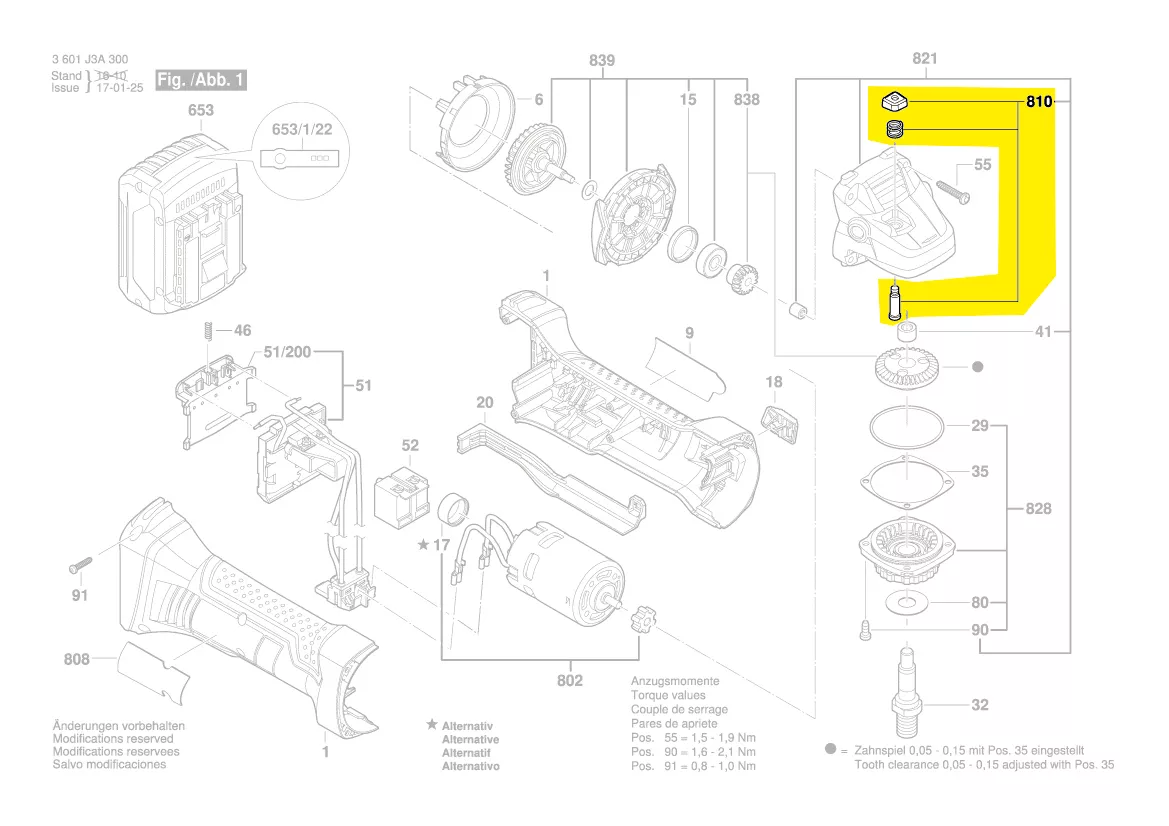 Bloqueur d\'axe réf. 1 617 000 6B1 BOSCH